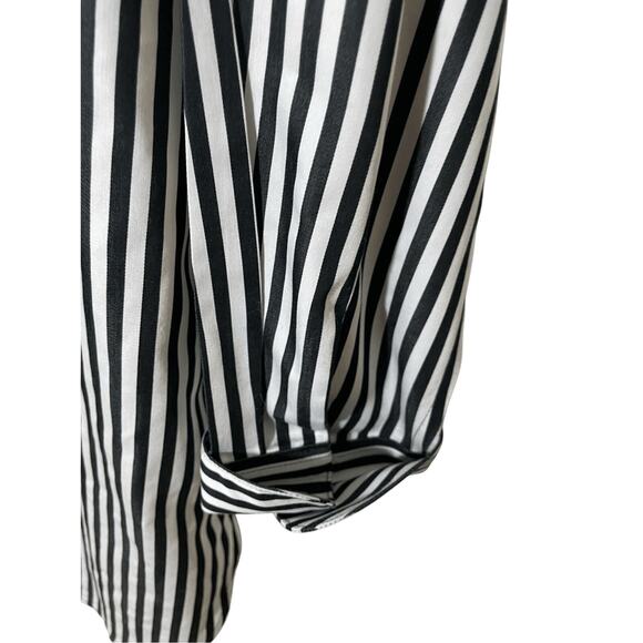 Chico's No Iron Cotton Women's Striped Dress Shirt Preppy Old Money Luxury Sz 1P - Picture 4 of 6